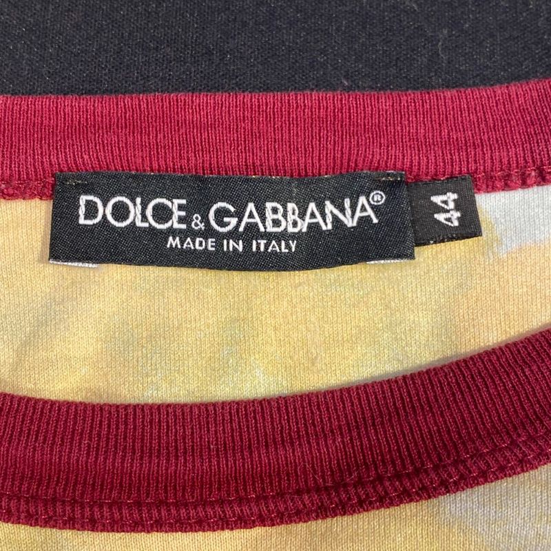 Dolce & Gabbana DG King Allover Print Short Sleeve T-Shirt 44 Multicolor