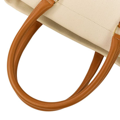 Celine Horizontal Cabas Tote Natural White