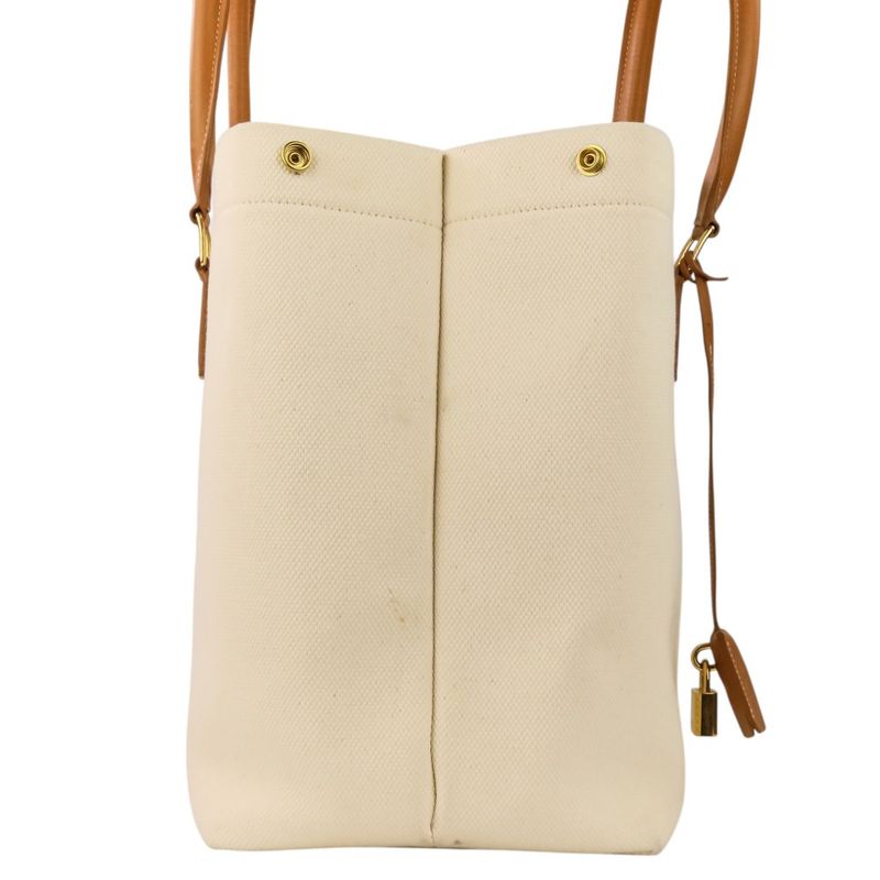 Celine Horizontal Cabas Tote Natural White