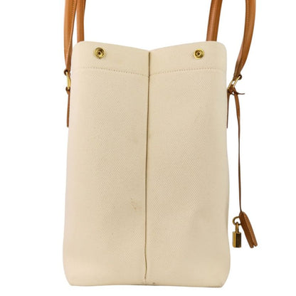 Celine Horizontal Cabas Tote Natural White