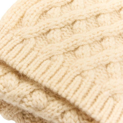 Chanel CC Logo Cashmere Mushroom Blue Knit Scarf Beige Sweater