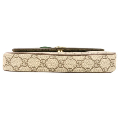 Gucci Office Web Line GG Split Muscadas Brown Shoulder Bag