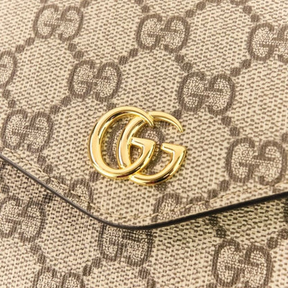 Gucci Office Web Line GG Split Muscadas Brown Shoulder Bag