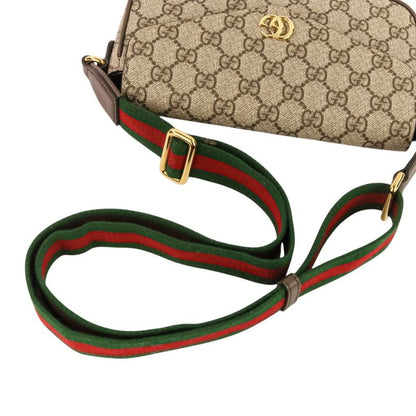 Gucci Office Web Line GG Split Muscadas Brown Shoulder Bag