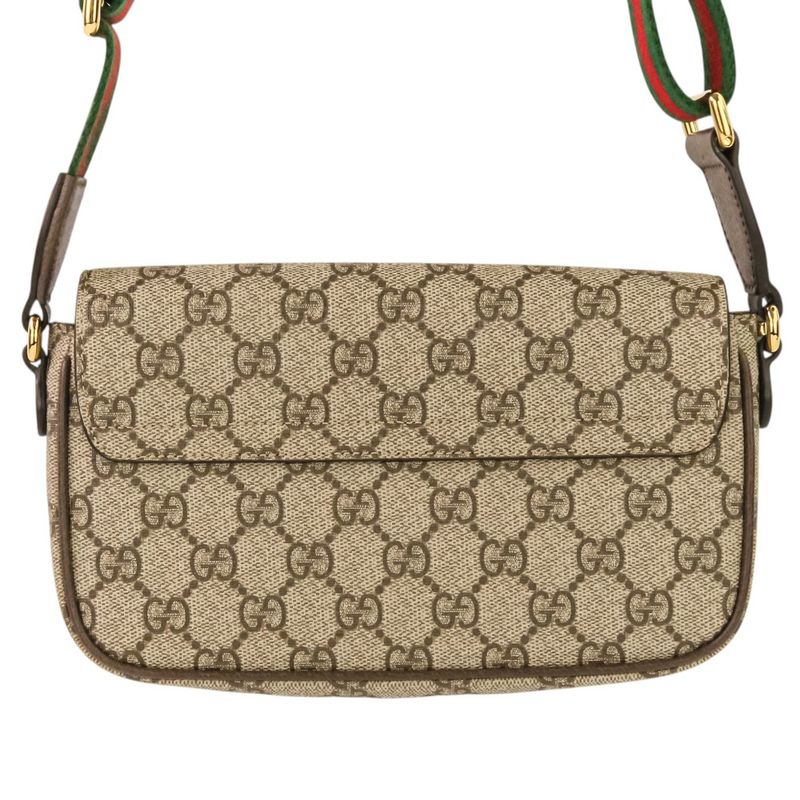 Gucci Office Web Line GG Split Muscadas Brown Shoulder Bag