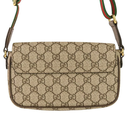 Gucci Office Web Line GG Split Muscadas Brown Shoulder Bag