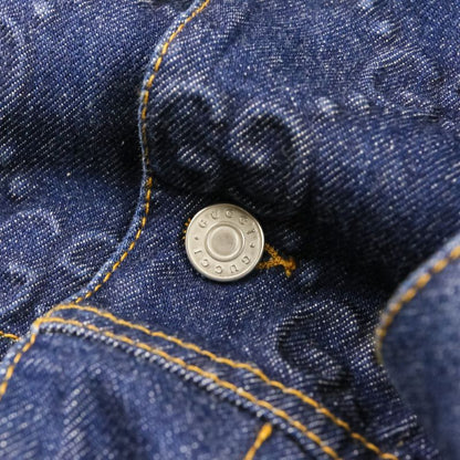 Gucci GG Embossed Denim Jacket Trucker Indigo