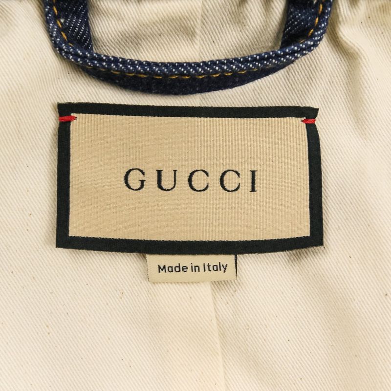 Gucci GG Embossed Denim Jacket Trucker Indigo