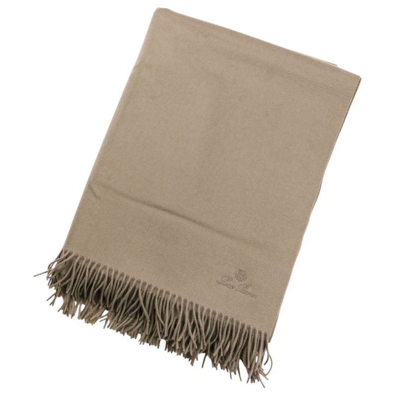 Loro Piana Cashmere Large Shawl Grey Scarf
