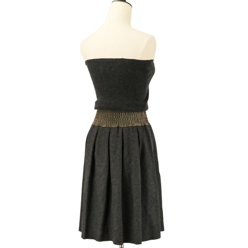 Brunello Cucinelli Cashmere Silk Blend Caminette Dress XS Gray