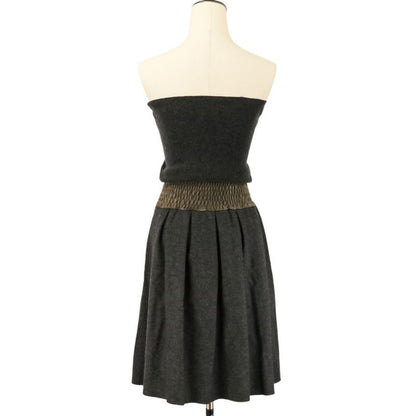 Brunello Cucinelli Cashmere Silk Blend Caminette Dress XS Gray