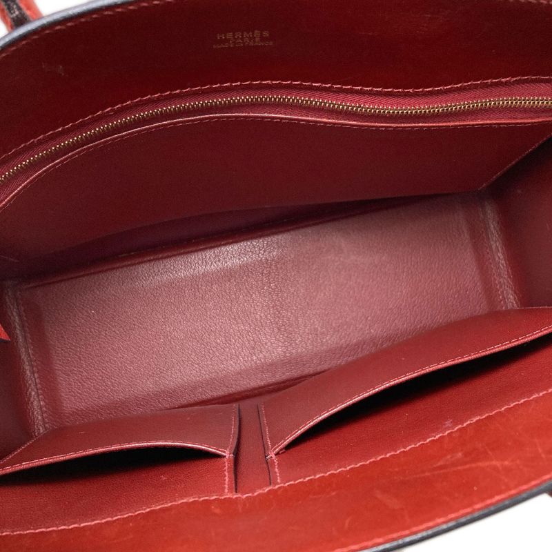 Hermes White Bath Gold Tote Box Calf