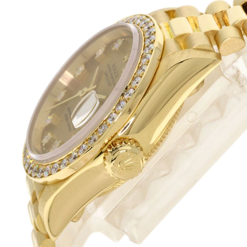 Rolex Datejust Diamond Watch 18k Yellow Gold