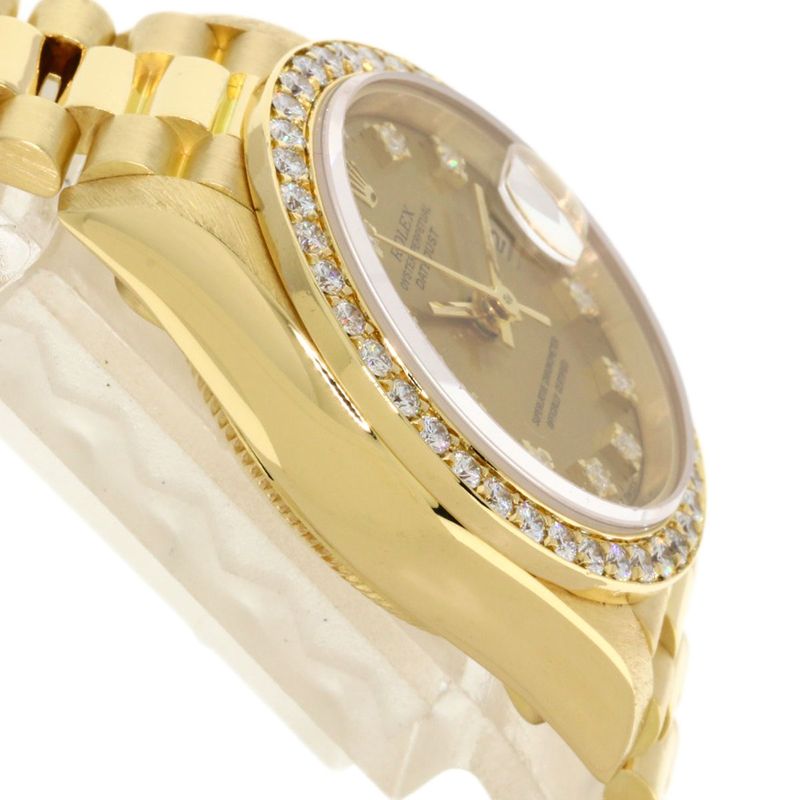 Rolex Datejust Diamond Watch 18k Yellow Gold