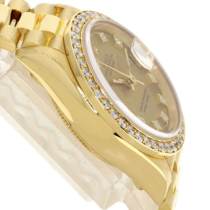 Rolex Datejust Diamond Watch 18k Yellow Gold