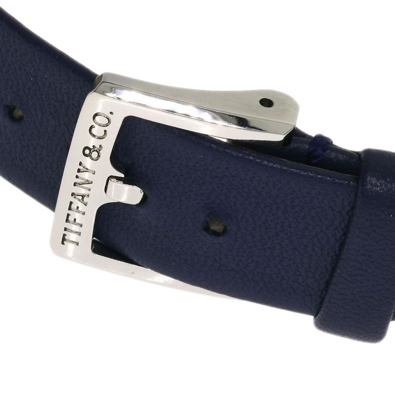 Tiffany & Co East West Mini Watch SS Leather