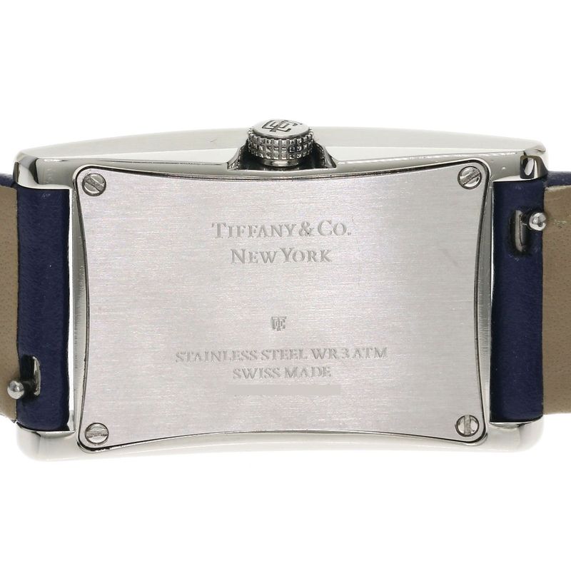 Tiffany & Co East West Mini Watch SS Leather