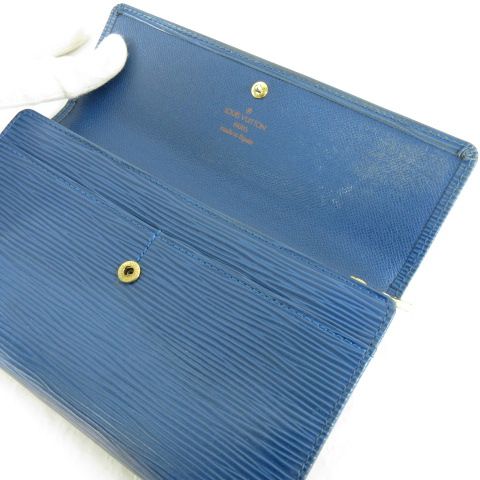 Louis Vuitton Wallet Epi Leather Blue