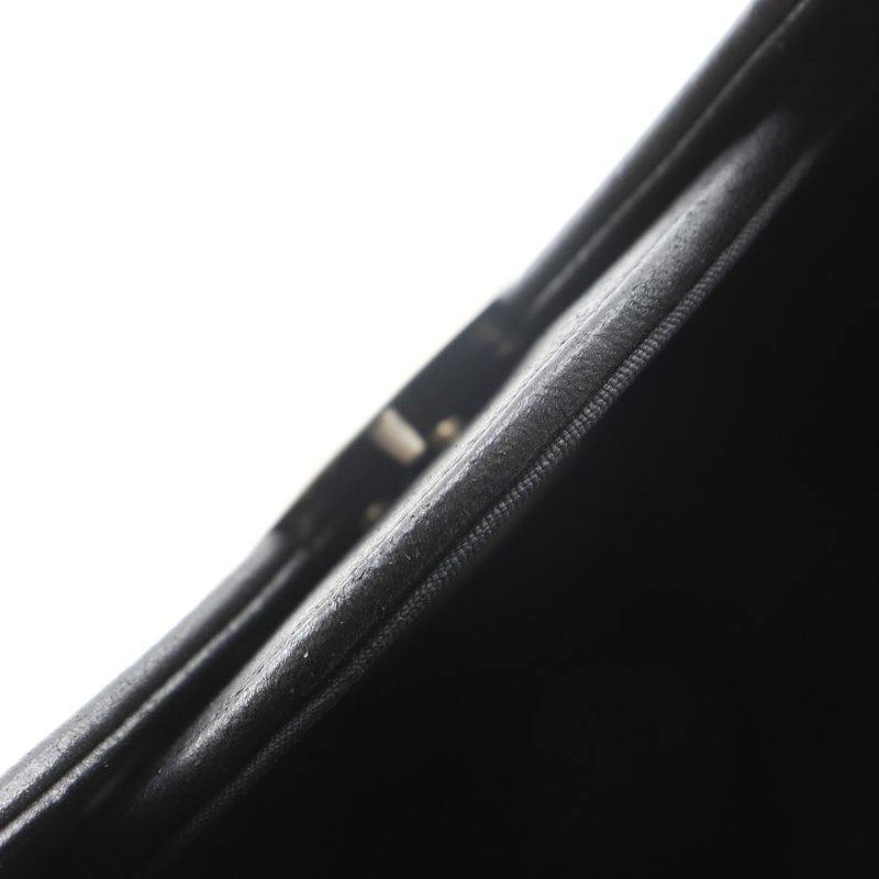 Chanel Chain Shoulder Evening in the Air Leather Black Bag