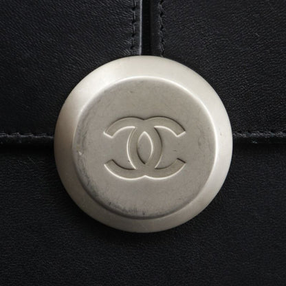 Chanel Chain Shoulder Evening in the Air Leather Black Bag