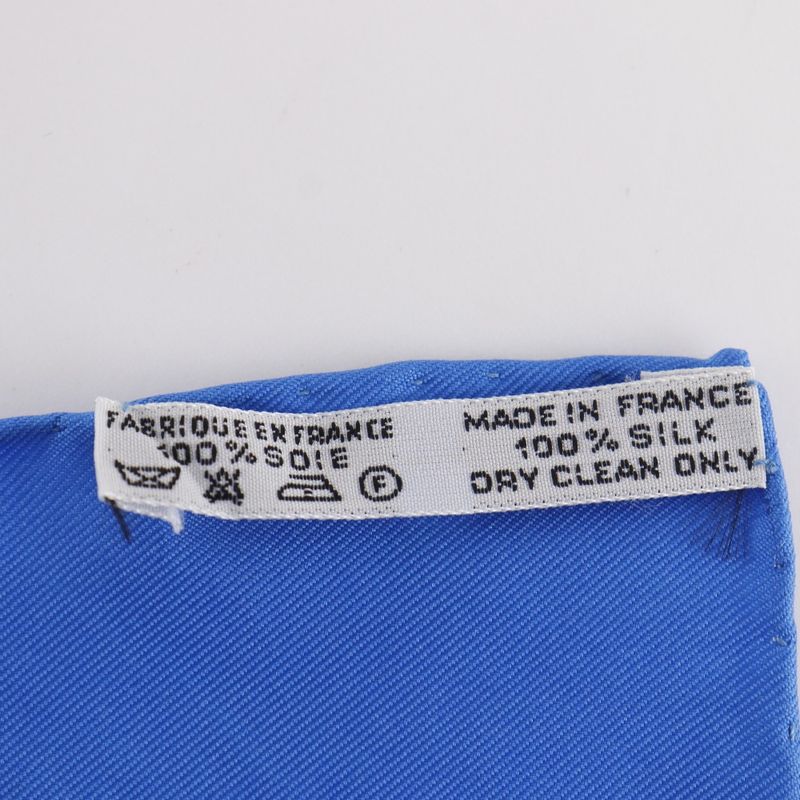 Hermes Carre 90 Silk Blue Scarf