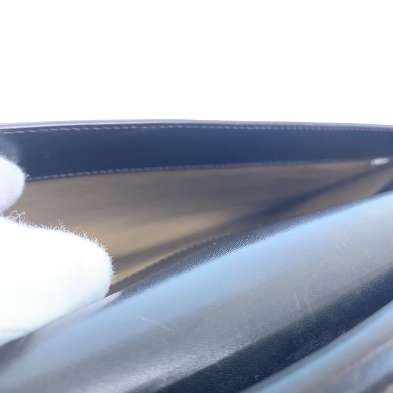 Prada Brown Silver Leather Business Briefcase