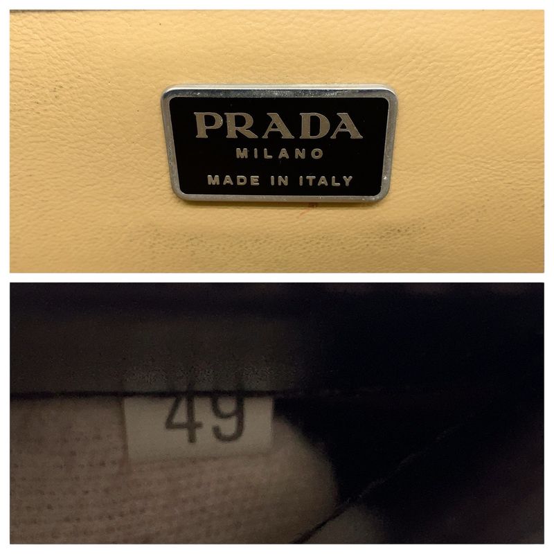 Prada Brown Silver Leather Business Briefcase