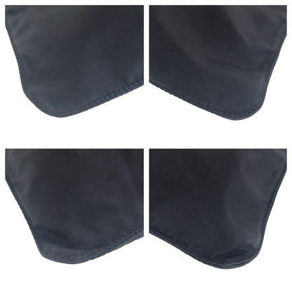 Prada Tessuto Black Silver Nylon Shoulder Bag