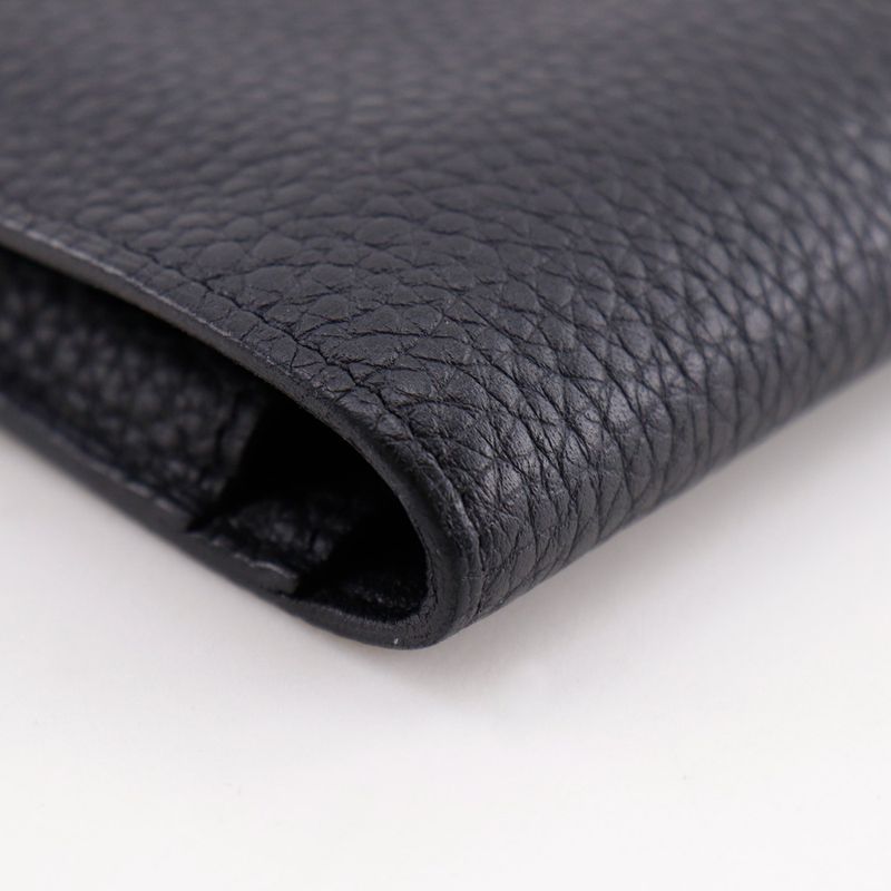 Hermes Dogon Duo Togo Black Wallet