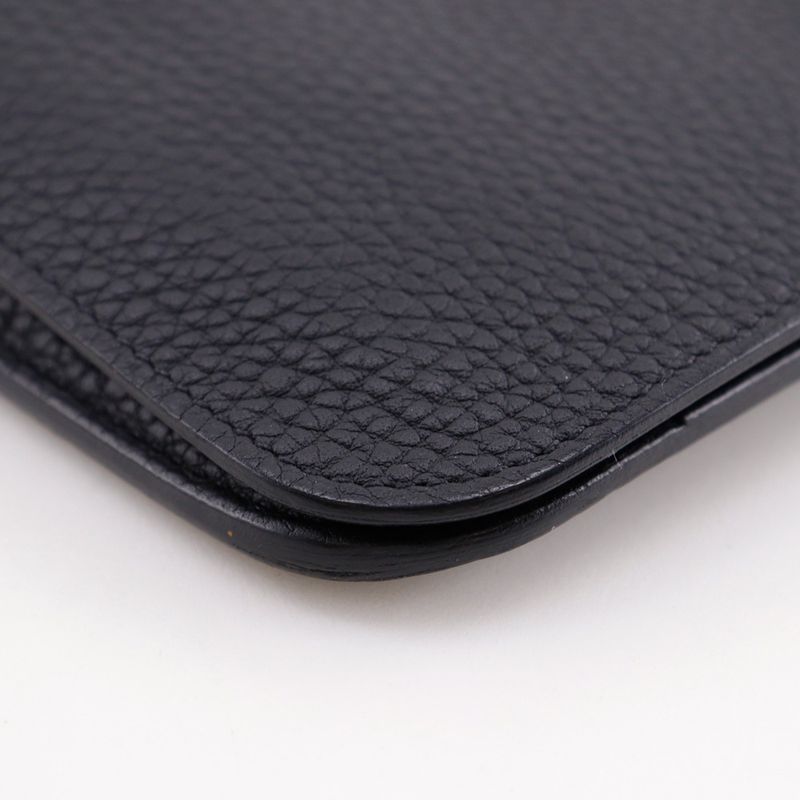Hermes Dogon Duo Togo Black Wallet