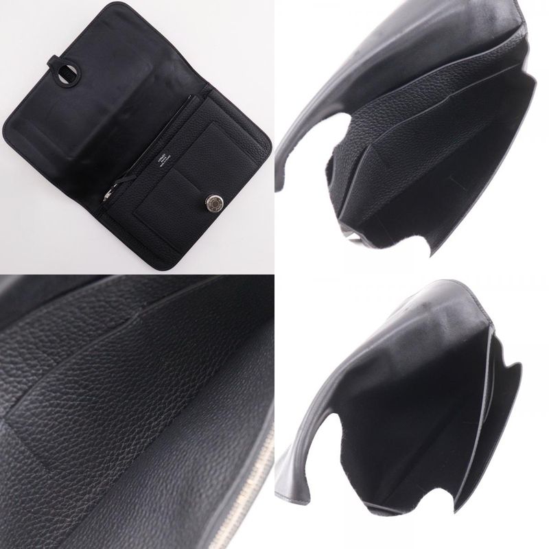 Hermes Dogon Duo Togo Black Wallet