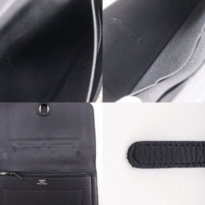Hermes Dogon Duo Togo Black Wallet
