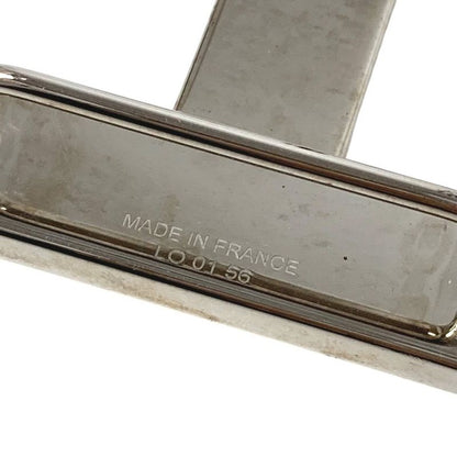 Hermes Buckle Belt Logo Only Metal Silver