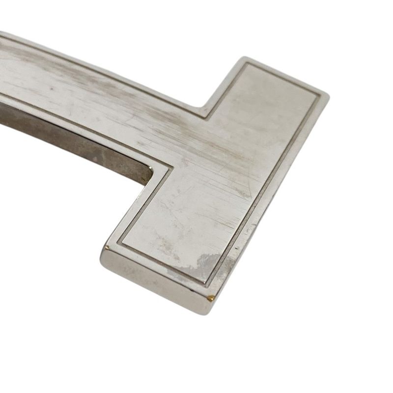 Hermes Buckle Belt Logo Only Metal Silver