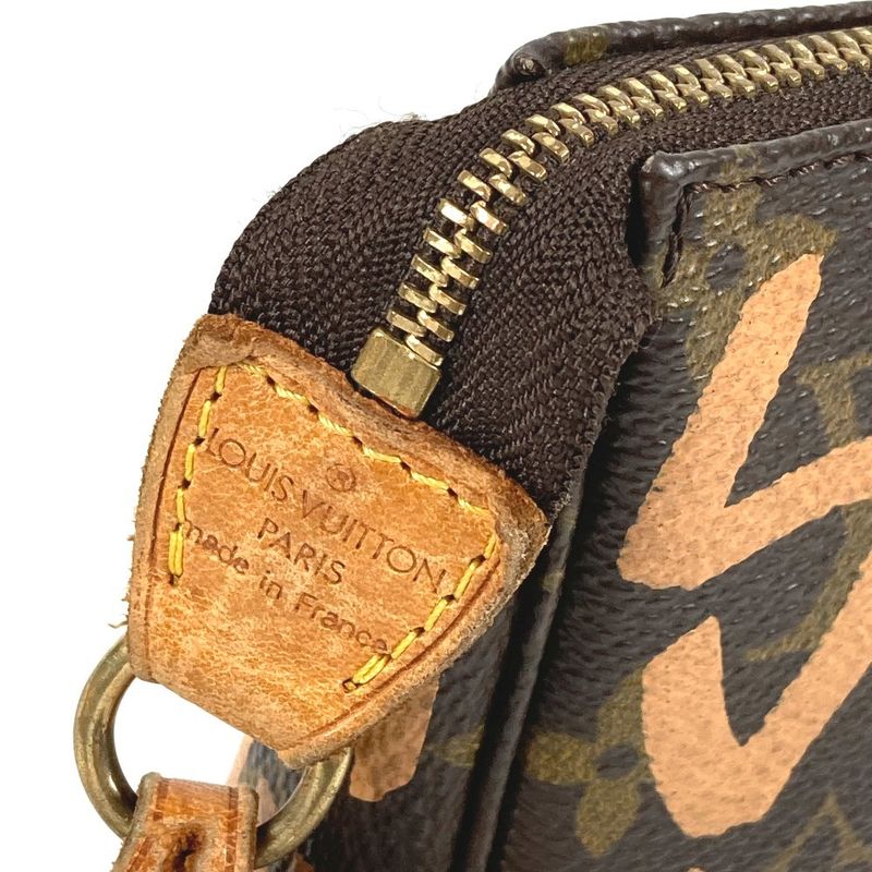 Louis Vuitton Shoulder Bag Pochette Monogram Graffiti Canvas Orange