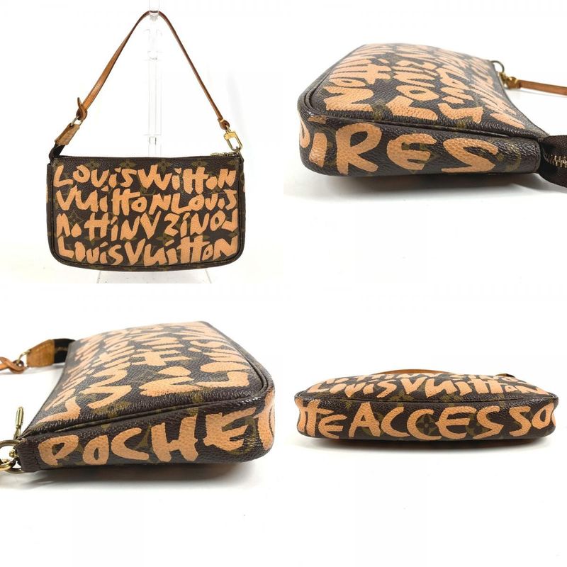 Louis Vuitton Shoulder Bag Pochette Monogram Graffiti Canvas Orange