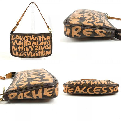 Louis Vuitton Shoulder Bag Pochette Monogram Graffiti Canvas Orange