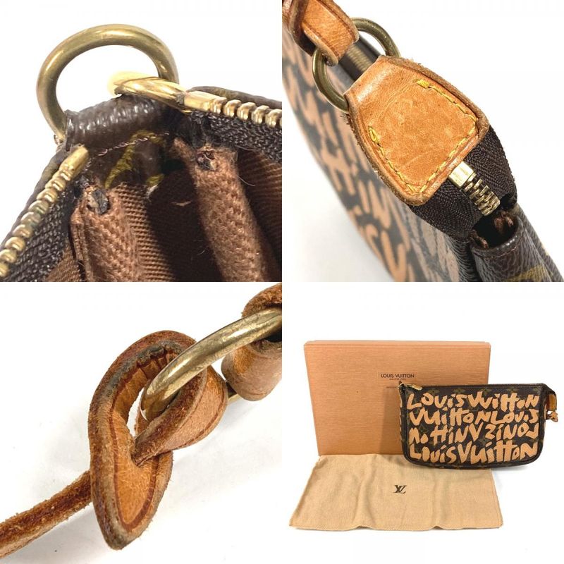 Louis Vuitton Shoulder Bag Pochette Monogram Graffiti Canvas Orange