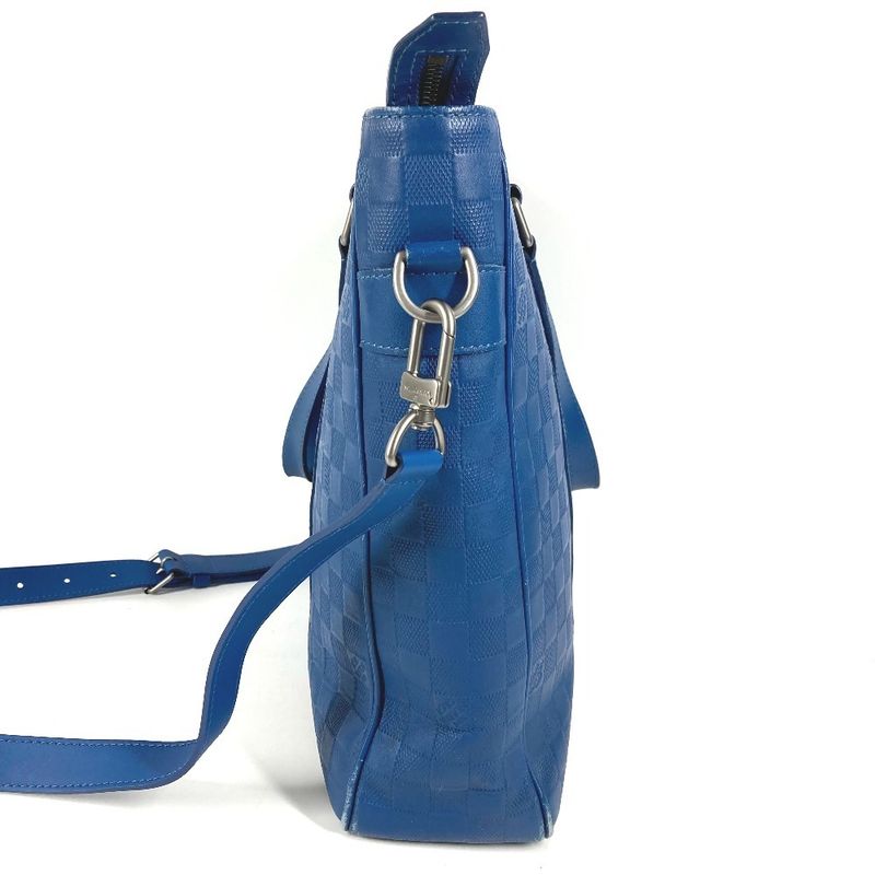 Louis Vuitton Shoulder Bag Tadao PM Damier Infini Leather Blue