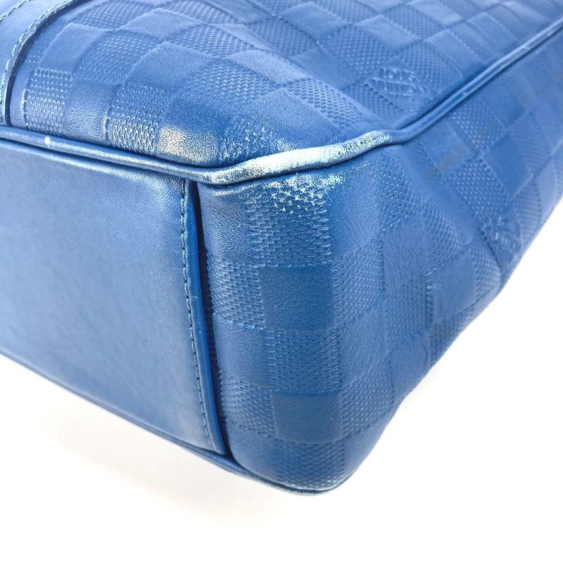 Louis Vuitton Shoulder Bag Tadao PM Damier Infini Leather Blue
