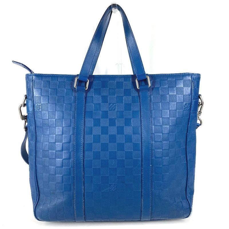 Louis Vuitton Shoulder Bag Tadao PM Damier Infini Leather Blue