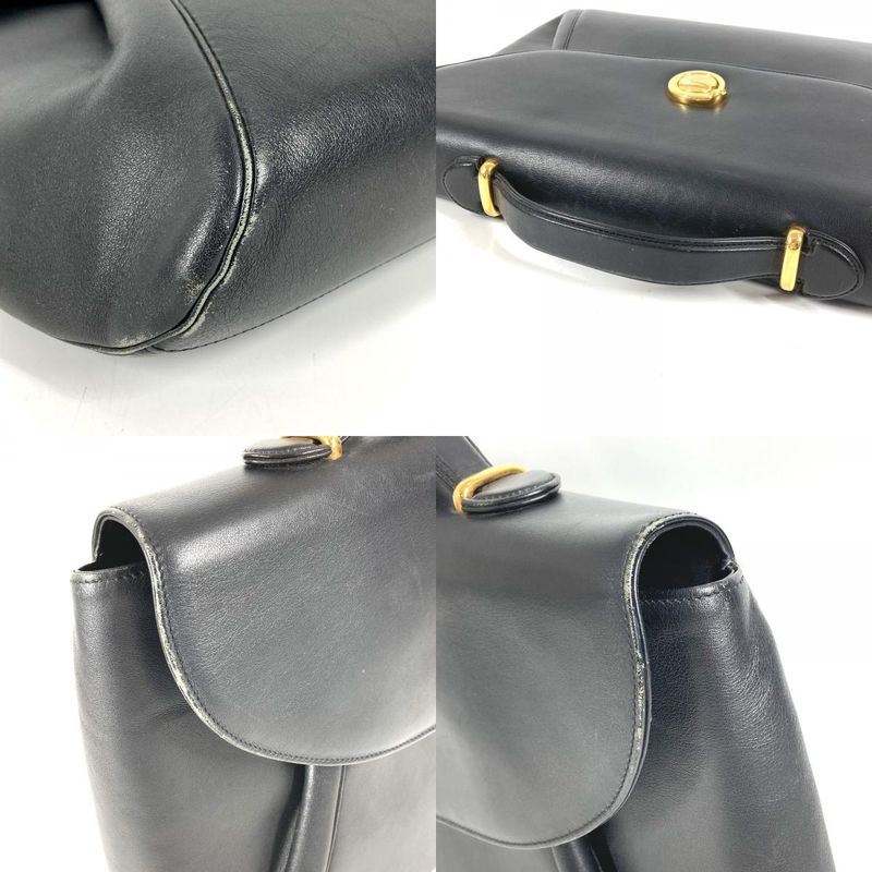 Cartier Business Bag Panthère Logo Leather Black