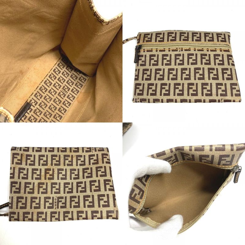 Fendi Shoulder Bag Zucca Zucchino Brown