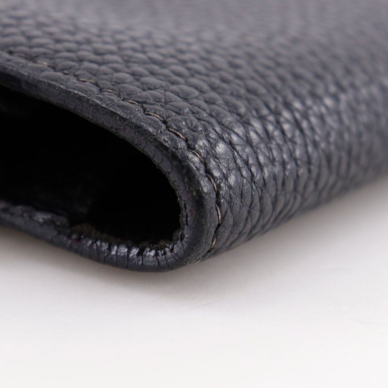 Hermes Dogon GM Taurillon Clemence Black Gold I Wallet
