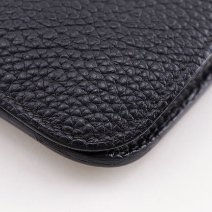 Hermes Dogon GM Taurillon Clemence Black Gold I Wallet