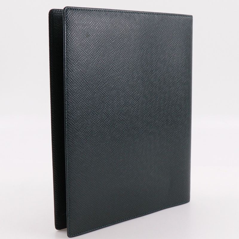 Louis Vuitton Agenda Bureau Notebook Cover Taiga Epi Sear Dark Green
