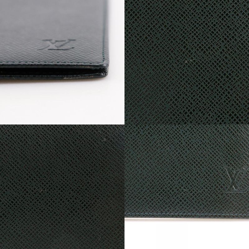 Louis Vuitton Agenda Bureau Notebook Cover Taiga Epi Sear Dark Green