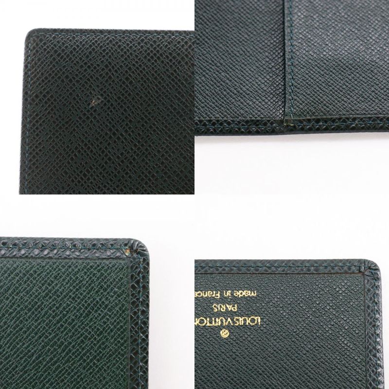 Louis Vuitton Agenda Bureau Notebook Cover Taiga Epi Sear Dark Green