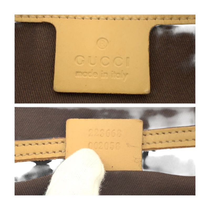 Gucci Beige Brown Gold GG Supreme Canvas Business Tote