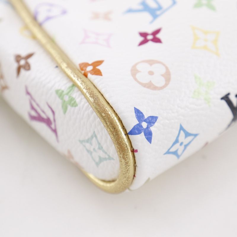 Louis Vuitton Kate Pouch Monogram Multicolor Blanc White Clutch
